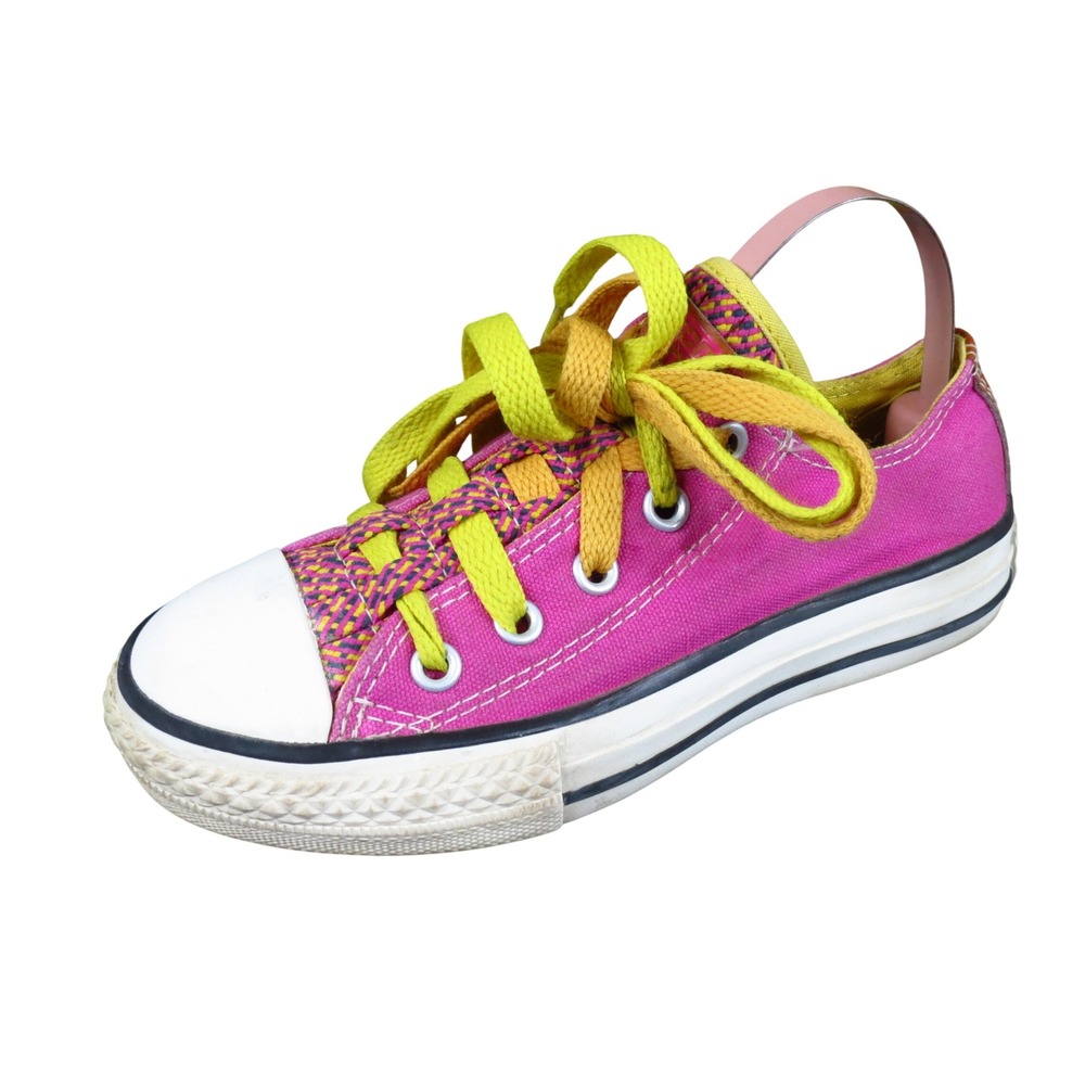 Converse Chuck Taylor All Star Loopholes Kids Sneaker Size 12 Play Pink Yellow